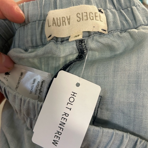 NWT Holt Renfrew Laura Siegel Women’s Medium Pants with side slit and tie - Picture 6 of 6